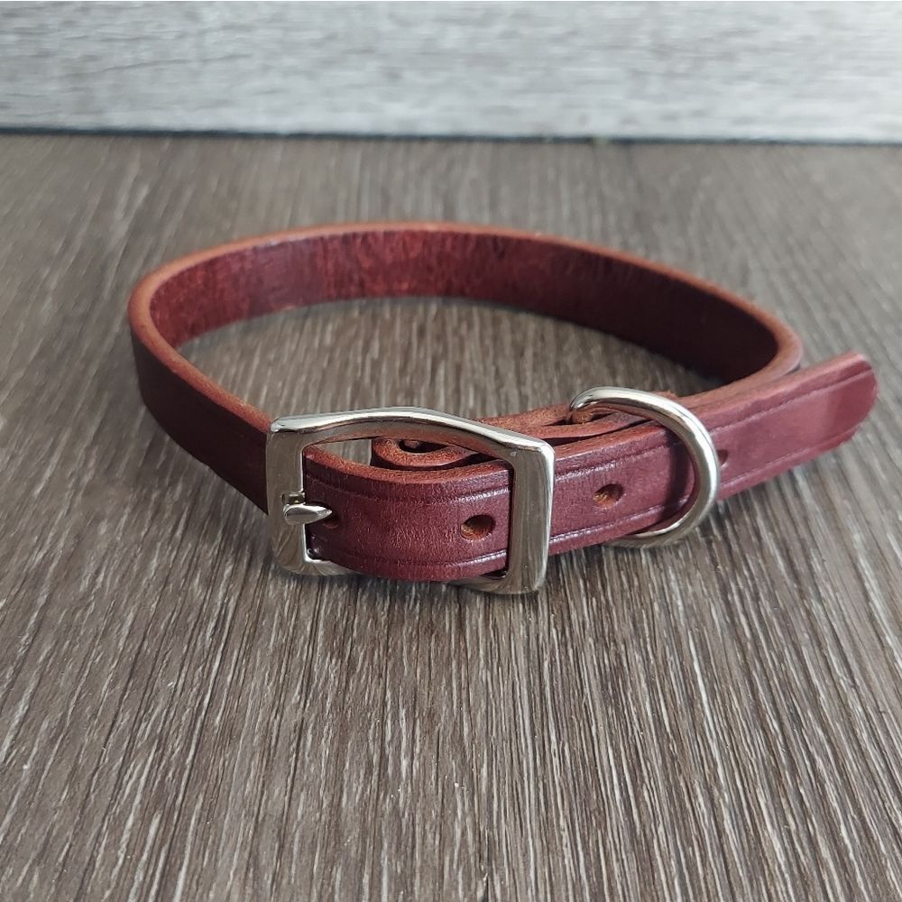 Weaver 15" Brown Leather Dog Collar